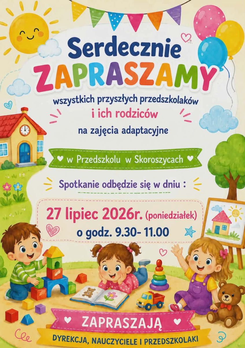 Zajęcia Adaptacyjne dla nowych przedszkolaków