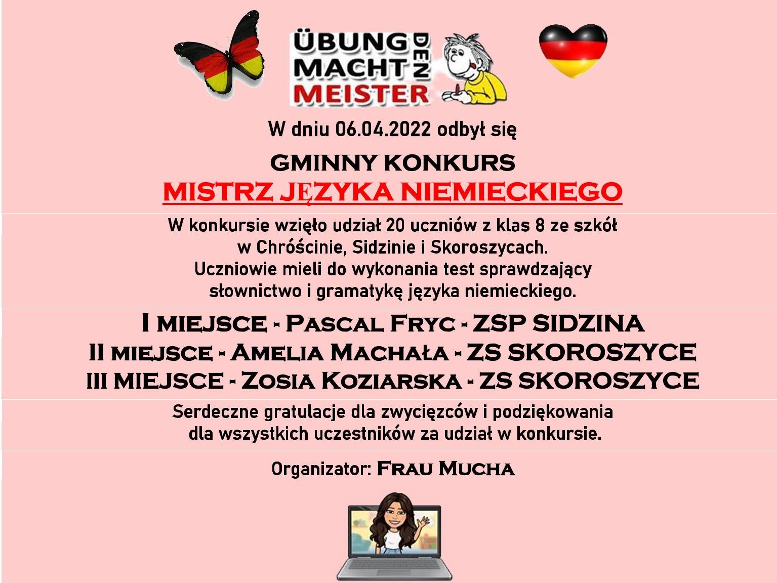 zdjęcie do
														 artykułu: Konkurs mistrz języka niemieckiego 2022. 