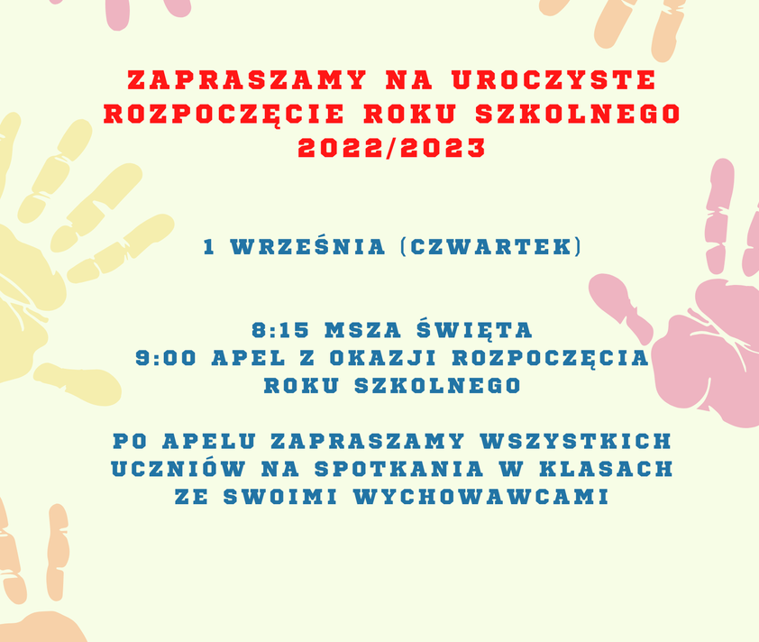 zdjęcie do
														 artykułu: Rozpoczęcie roku szkolnego 2022/2023