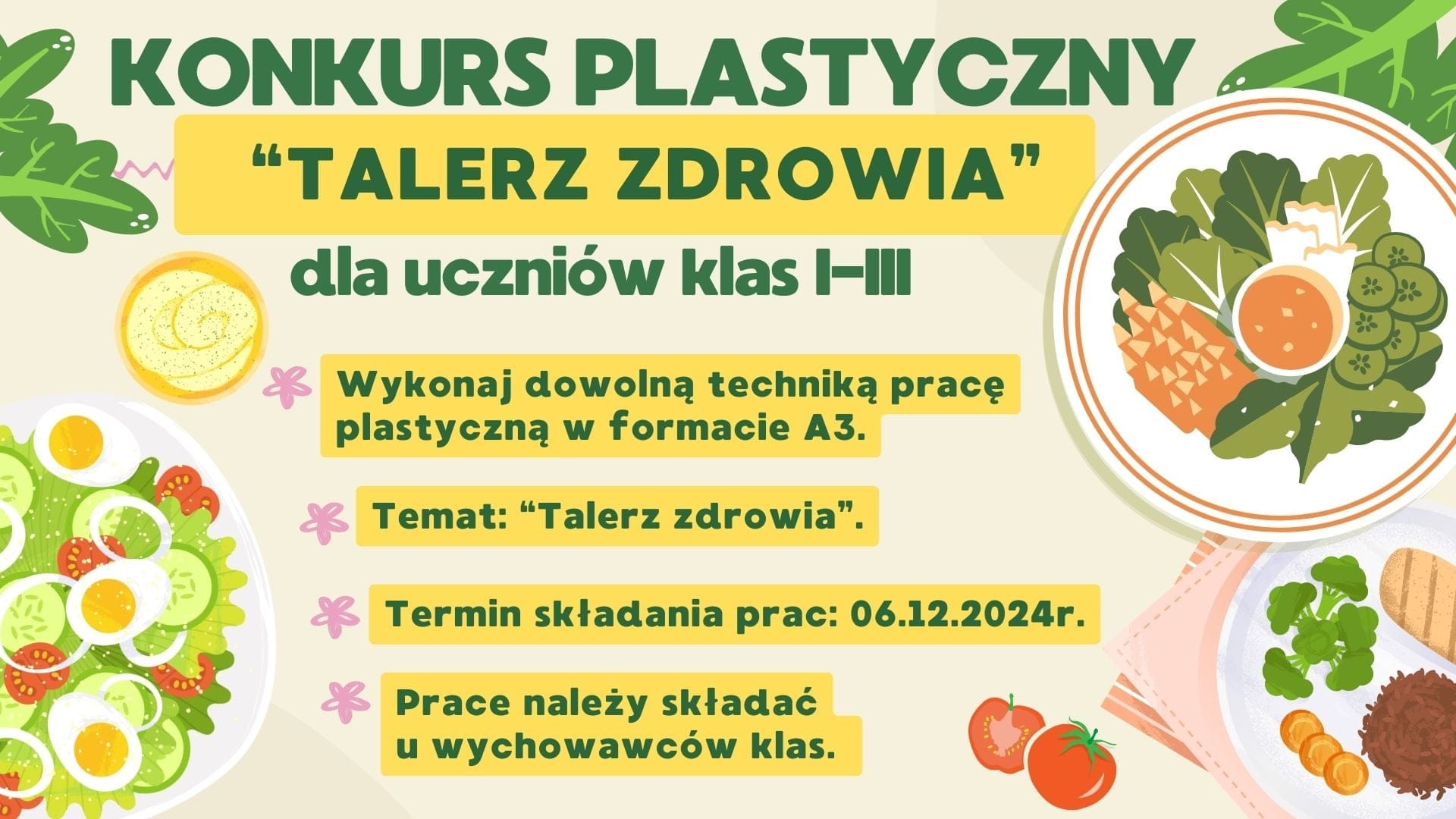 Konkurs plastyczny - TALERZ ZDROWIA