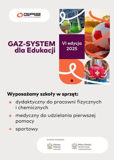 zdjęcie do
														 artykułu: GAZ-SYSTEM - POMOCE DO WYCHOWANIA FIZYCZNEGO